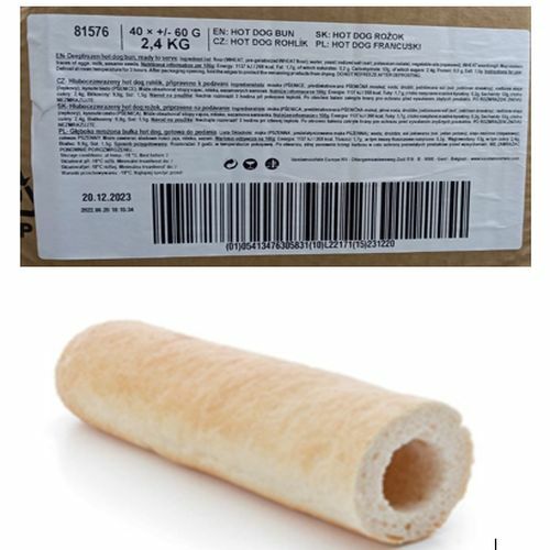 Mrazený Rožok Hot Dog 40x60g Vandemoortele