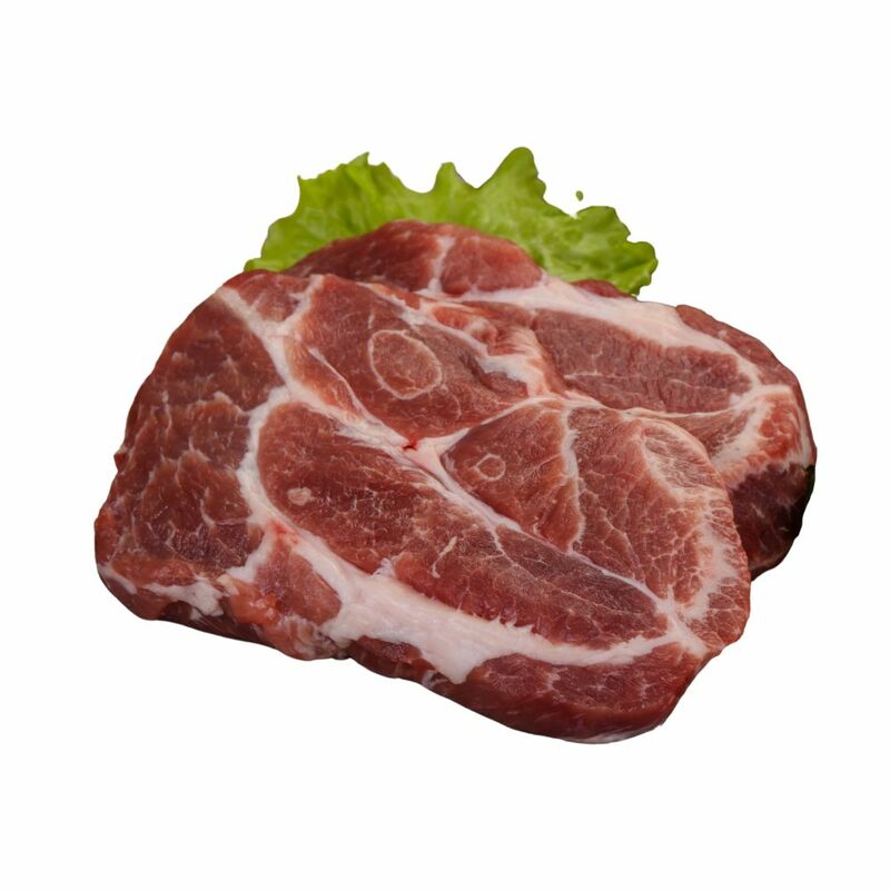 Mrazené Bravčová krkovička plátky, kaliber 150g / 6 kg kartón Beef House