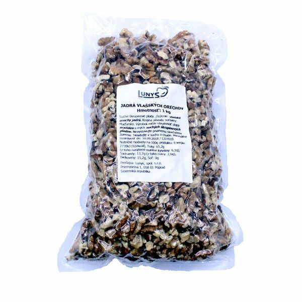 Vlašské orechy lúpané 1kg Lunys