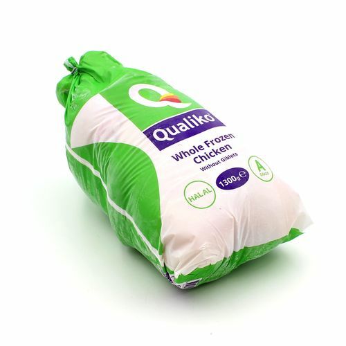 Mrazené Kurča celé bez drobov 1,3kg IQF Qualiko