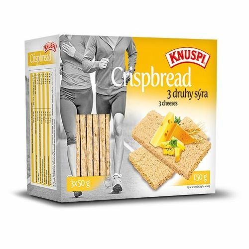 Knuspi Crispbread 150g, 3 druhy syra