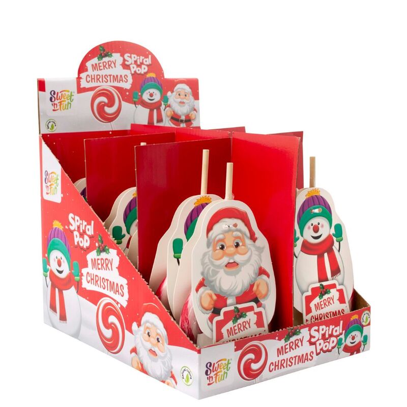 Merry Christmass spiral pop lízanky 90g Sweet in Fun