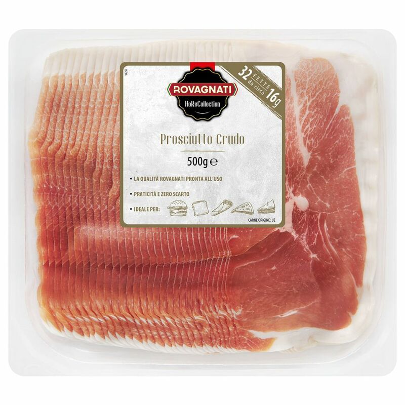 Šunka Prosciutto Crudo nárez 500g Rovagnati