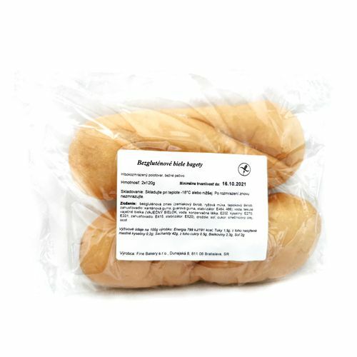 Mrazená Bageta biela bezglutenová 2x120g Pekáreň Harmónia