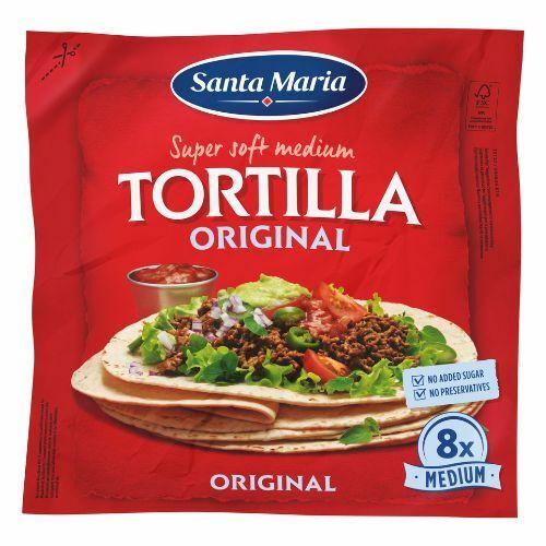Tortilla pšeničná 8ks/20cm 320g Santa Maria