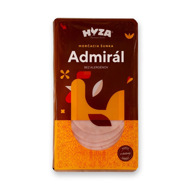 Šunka Admirál nárez morčací 64% 100g, Hyza