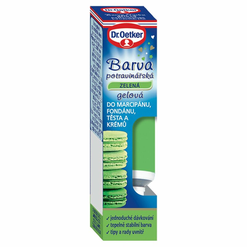 Farba gélová potravinárska zelená 10g Dr. Oetker