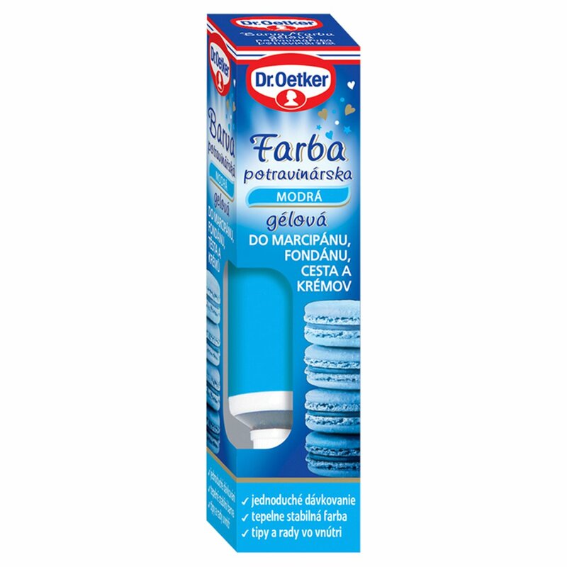 Farba gélová potravinárska modrá 10g Dr. Oetker