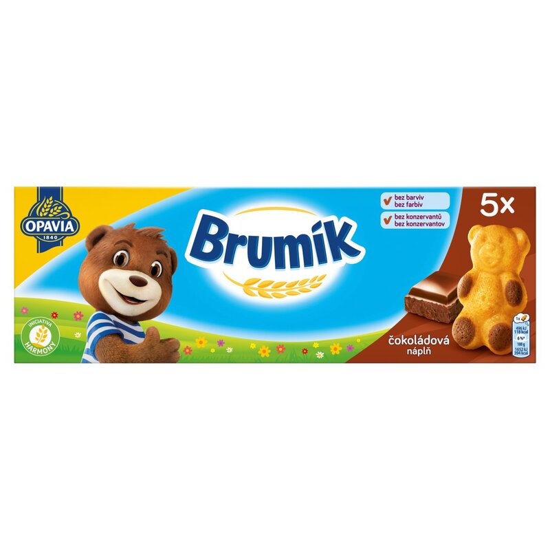 Opavia Brumík Čokoládová náplň jemné pečivo 150g