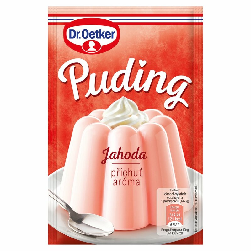 Puding aróma Jahoda 38g Dr. Oetker