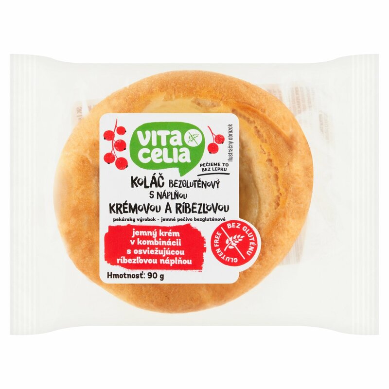 Koláč bezglutén. s krémom a ríbezľou 90g Penam