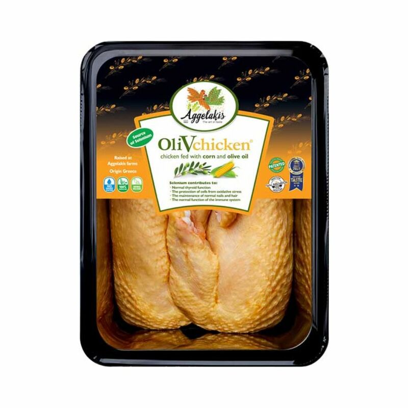 Kuracie prsia OliVChicken s kosťou a kožou Supreme cca 750g Aggelakis