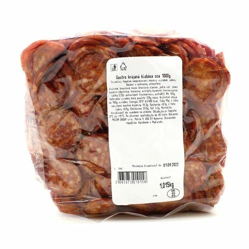 Klobása Gastro krájaná cca 1kg OA, Mecom
