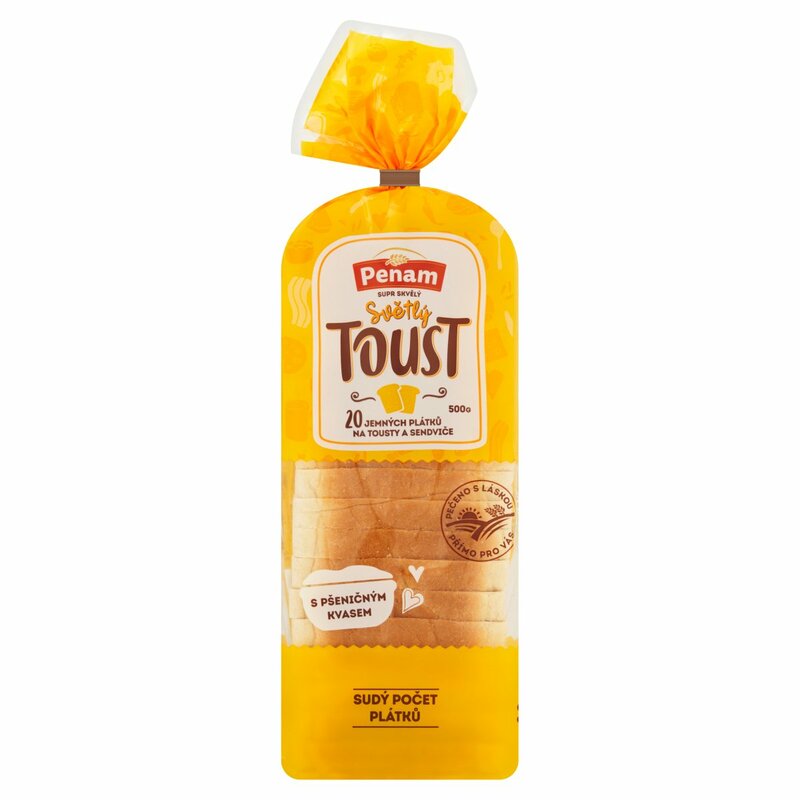 Chlieb toastový svetlý 500g Penam
