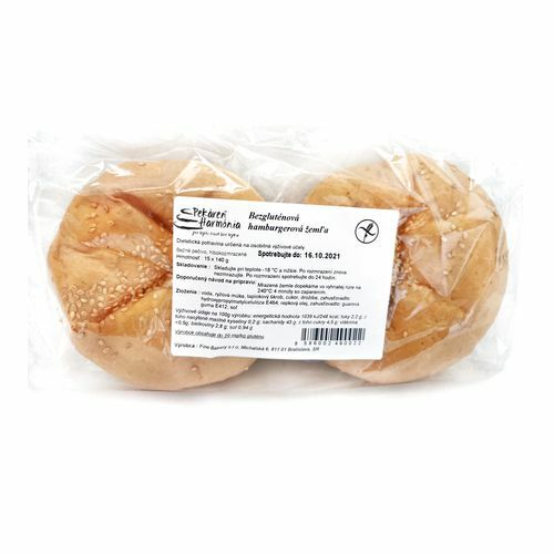 Mrazené Žemle Hamburger bezglut. 2x120g Pek.Harmónia