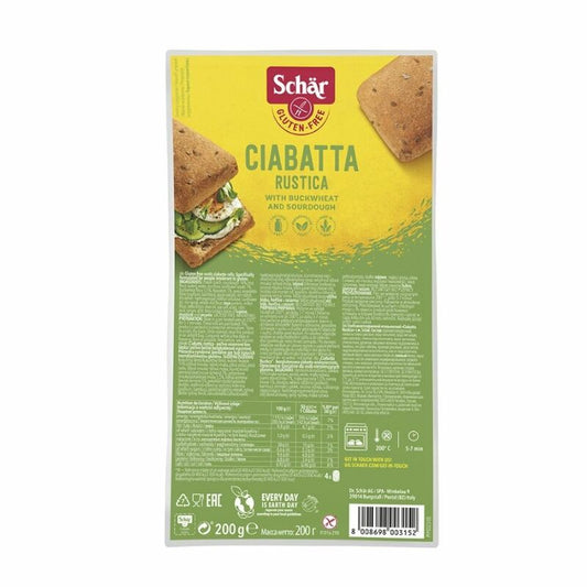 Pečivo Ciabatta Rustica bezlepková 200g Schär