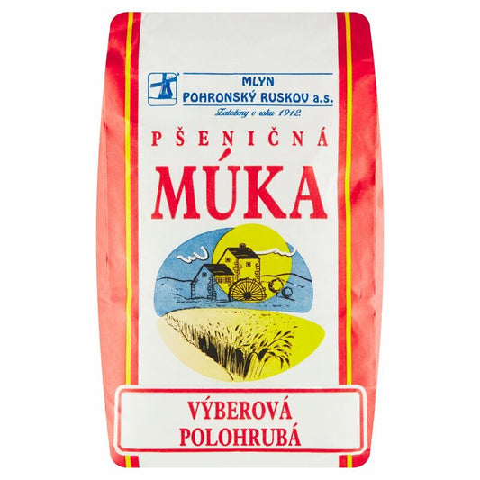 Múka pšeničná polohrubá výberová 1kg Mlyn