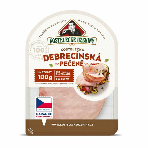 Šunka Debrecínská pečeně nárez bravčový 100g, KU