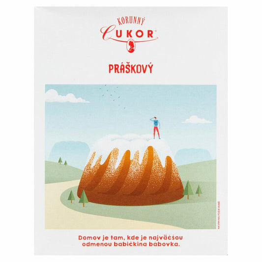 Cukor práškový 1kg Korunný