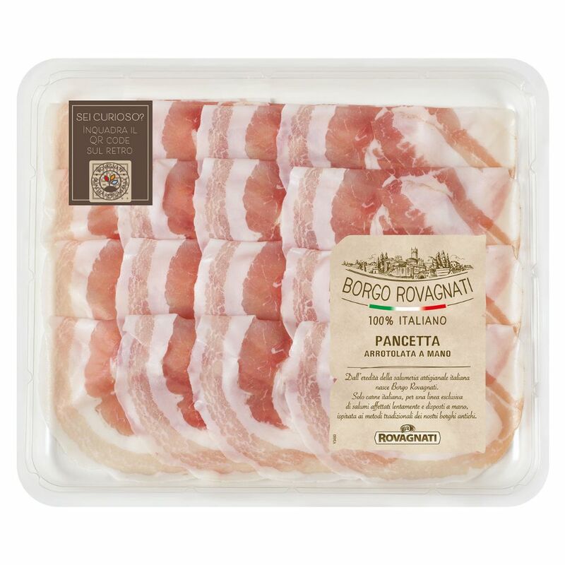 Slanina Pancetta Brogo nárez 100g Rovagnati