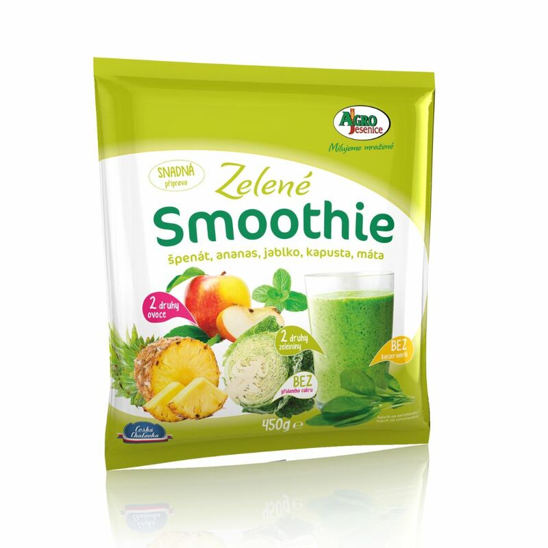 Hlbokomrazené Smoothie zelené 450g Agro Jesenice