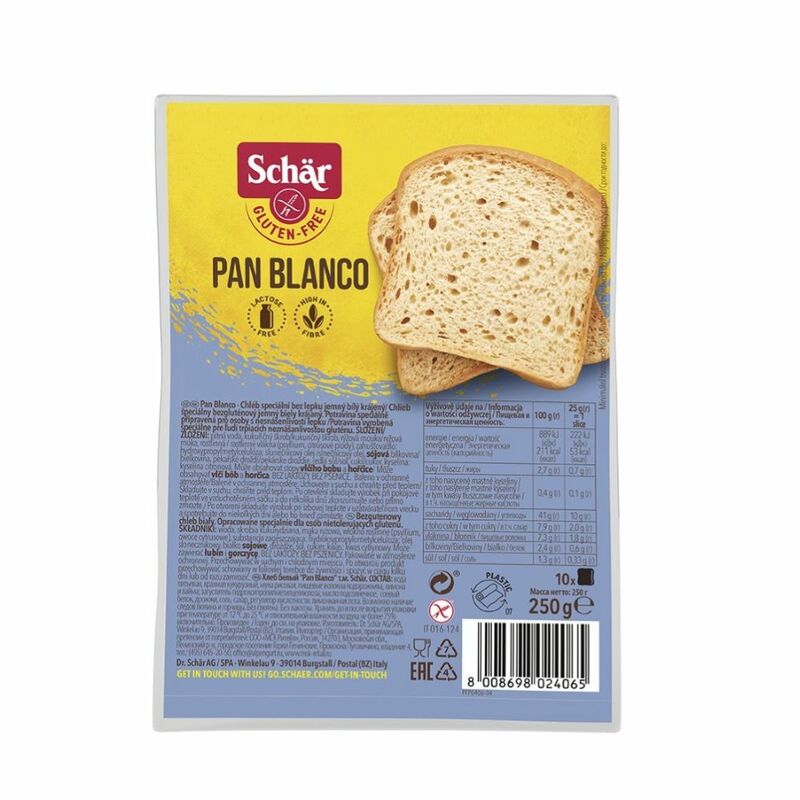 Chlieb Pan Blanco bezgluténový 250g Schär