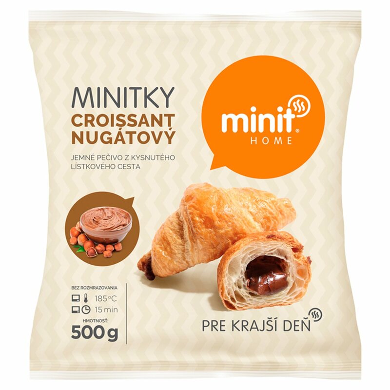 Mrazený Minit Home Minitky croissant nugátový 500g