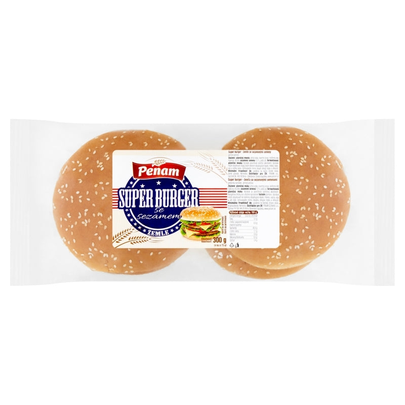 Žemle Hamburger so sezamom  4 ks bal. PENAM 300g