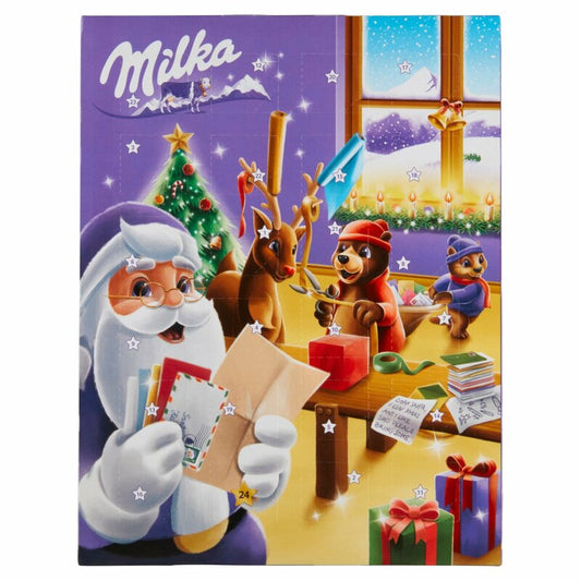 Milka adventný kalendár, mliečna čokoláda 90 g