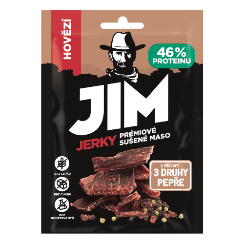 Jim Jerky hovädzie s príchuťou 3druhy korenia 23g