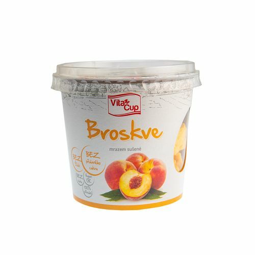 Lyofilizované broskyne plátky 35g VitaCup