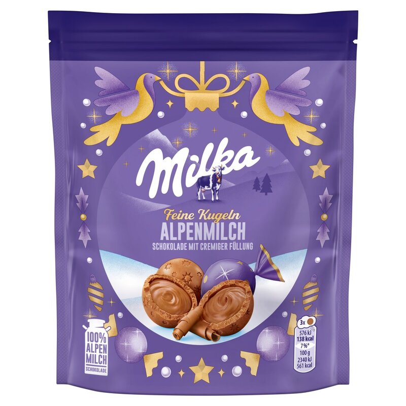 Milka guľôčky s náplňou z mliečneho krému 90g