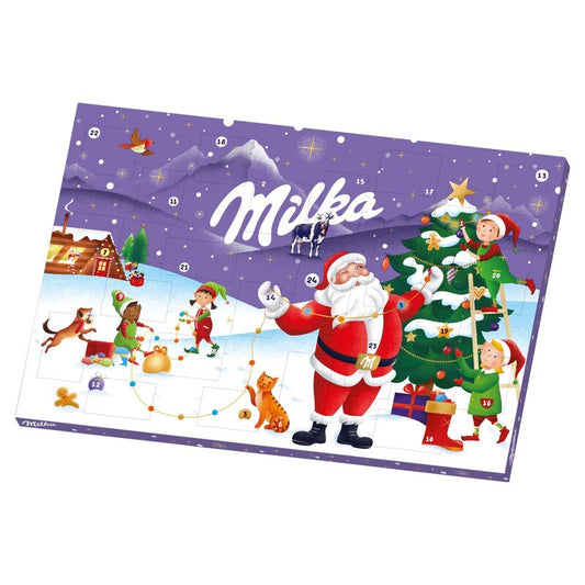 Milka adventný kalendár mliečna čokoláda 200g