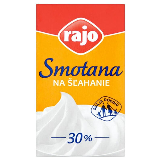Smotana na šľahanie živočíšna 30% RAJO 250ml