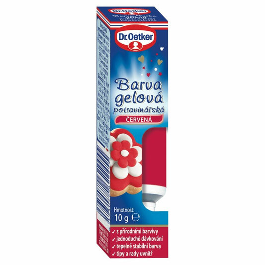 Farba gélová potravinárska červená 10g Dr. Oetker