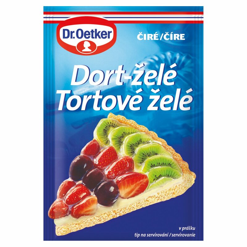 Tortové želé v prášku, číre 10g Dr. Oetker