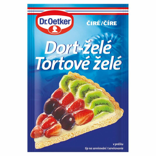 Tortové želé v prášku, číre 10g Dr. Oetker