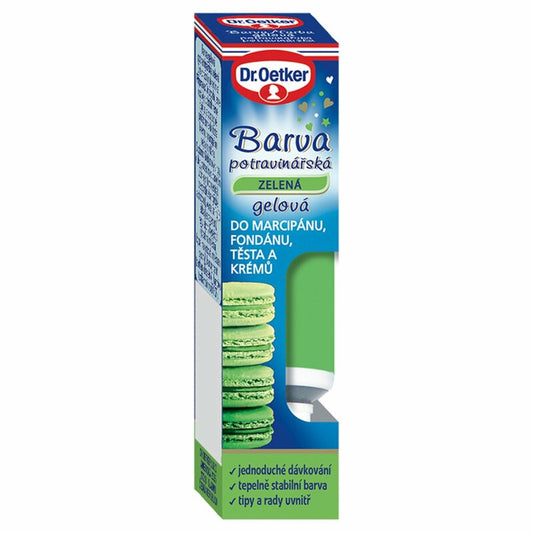 Farba gélová potravinárska zelená 10g Dr. Oetker