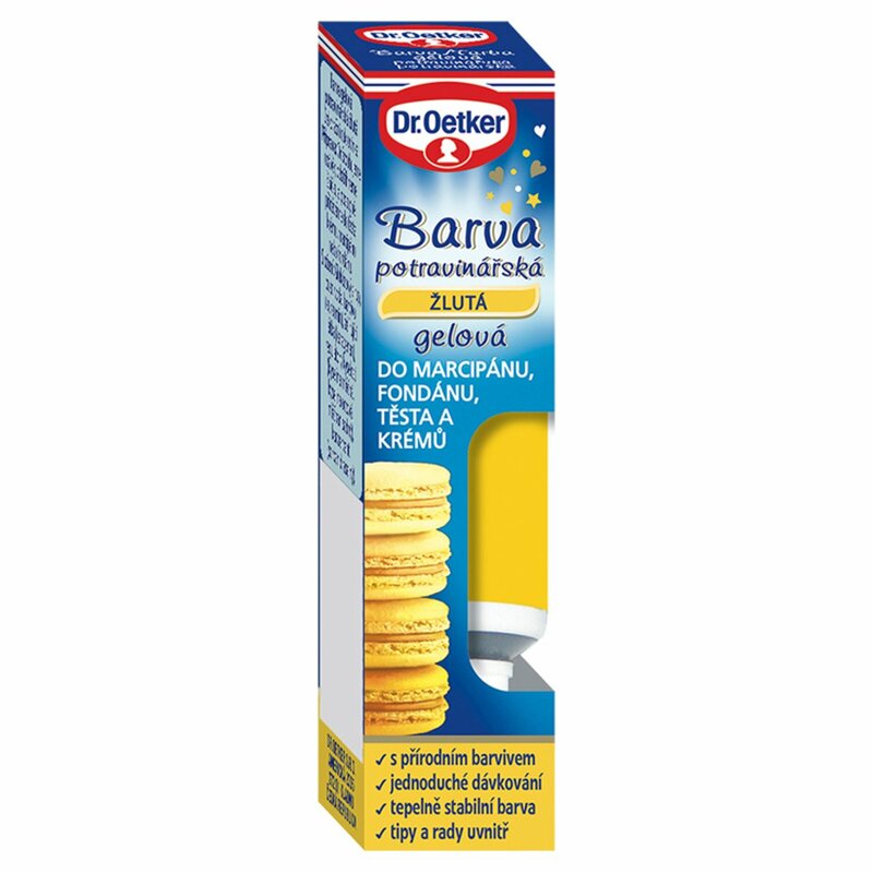 Farba gélová potravinárska žltá 10g Dr. Oetker