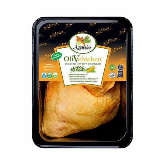 Kuracie stehná OliVChicken s kosťou a kožou cca750g Aggelakis