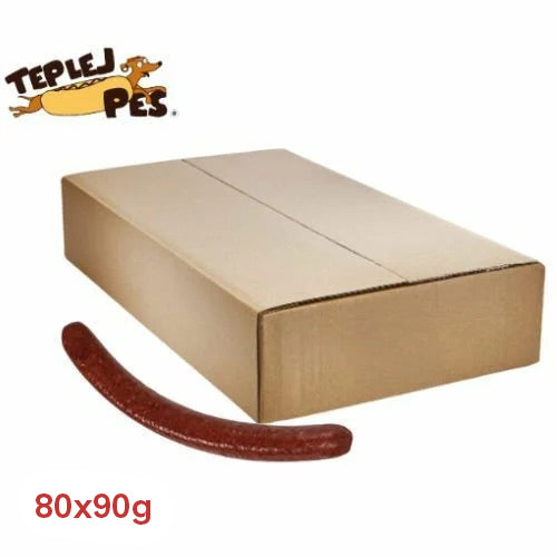 Mrazený Párok hovädzí Hot Dog 80x90g Teplej Pes BJK