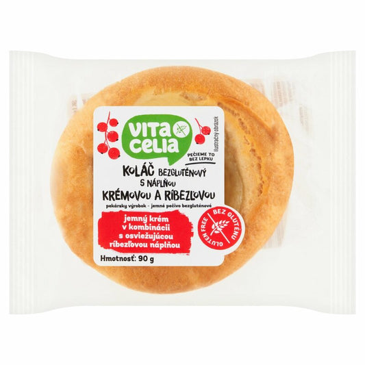 Koláč bezglutén. s krémom a ríbezľou 90g Penam