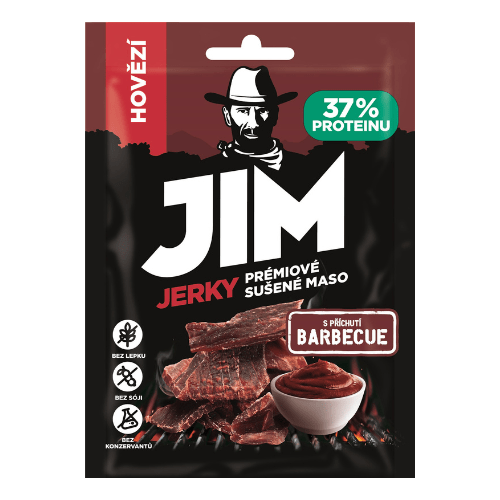 Jim Jerky hovädzie s príchuťou BBQ 23g