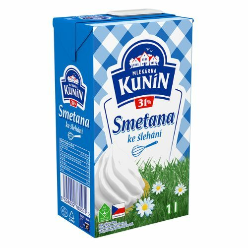 Smotana na šľahanie 31% 1l Kunín